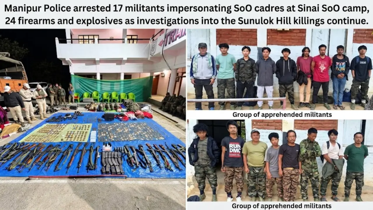 17 Kuki Militants Arrested at Sinai SoO Camp