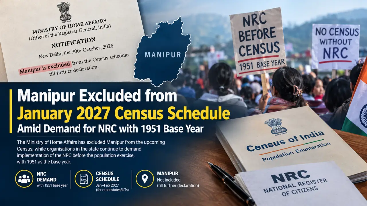 Manipur Excluded from January 2027 Census