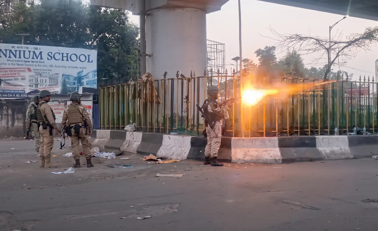 Police Fire Tear Gas