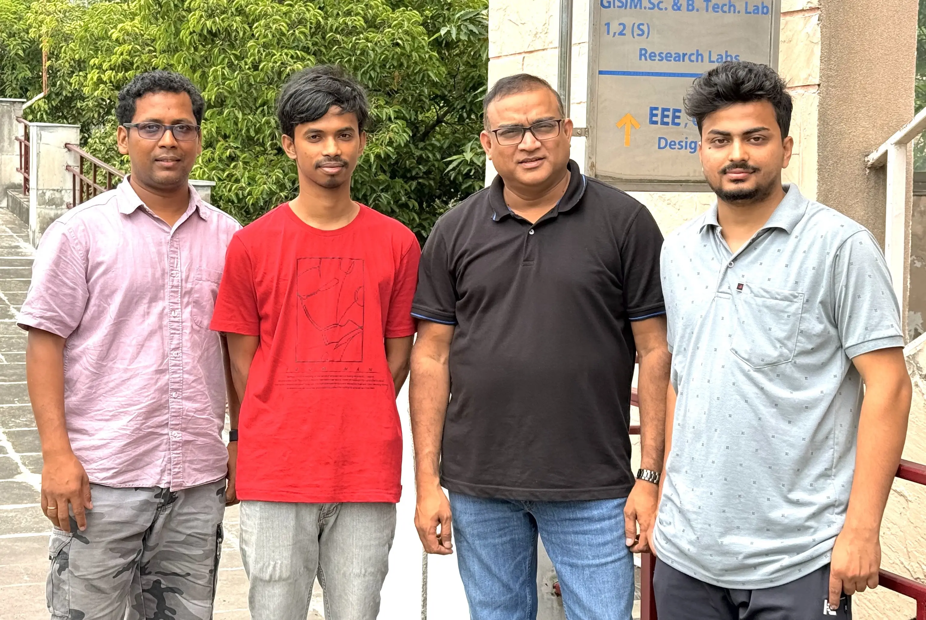 (L) Prof. Uttam Manna, along with his research tea