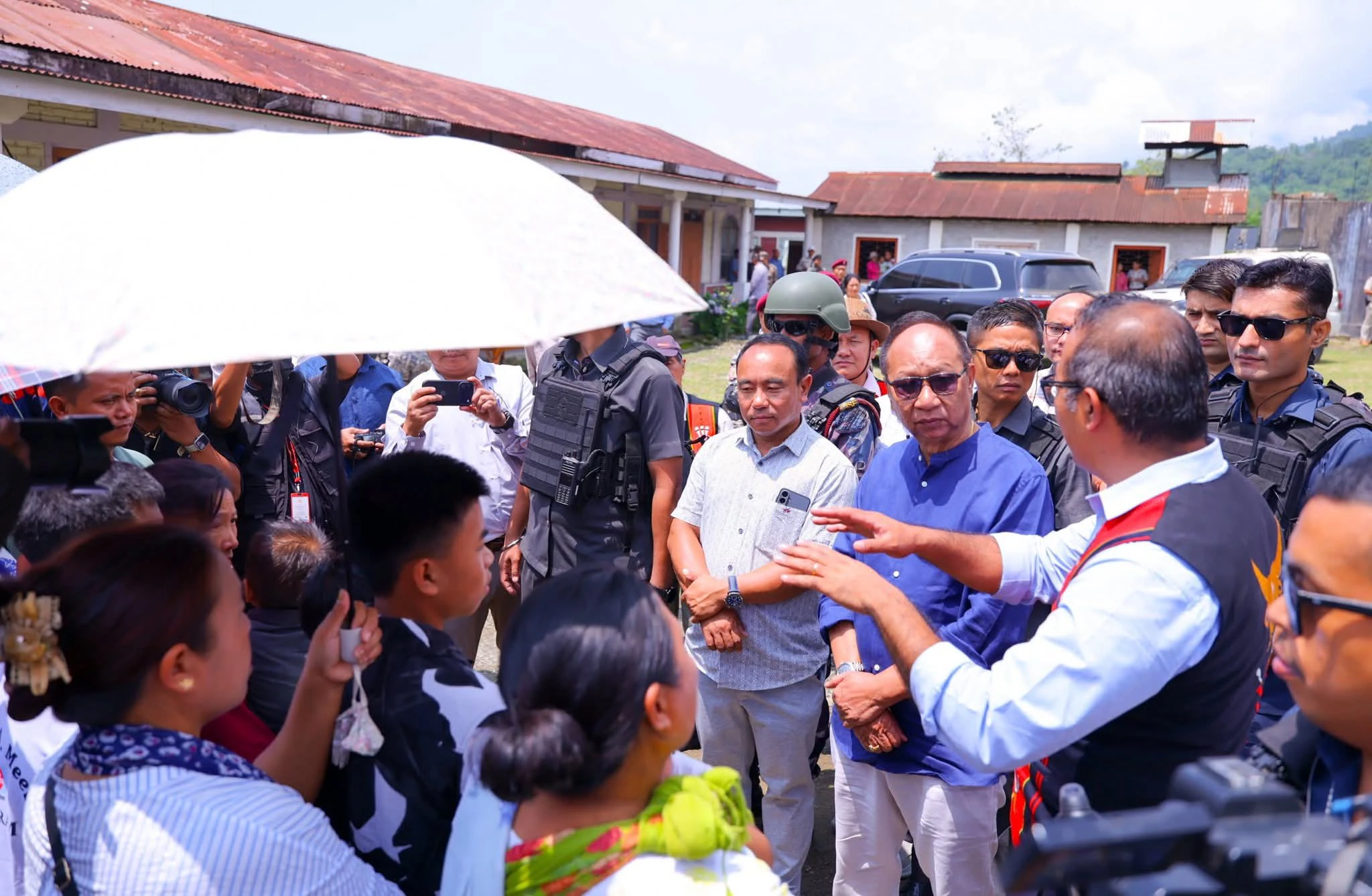 CM Khemchand interacts with villagers