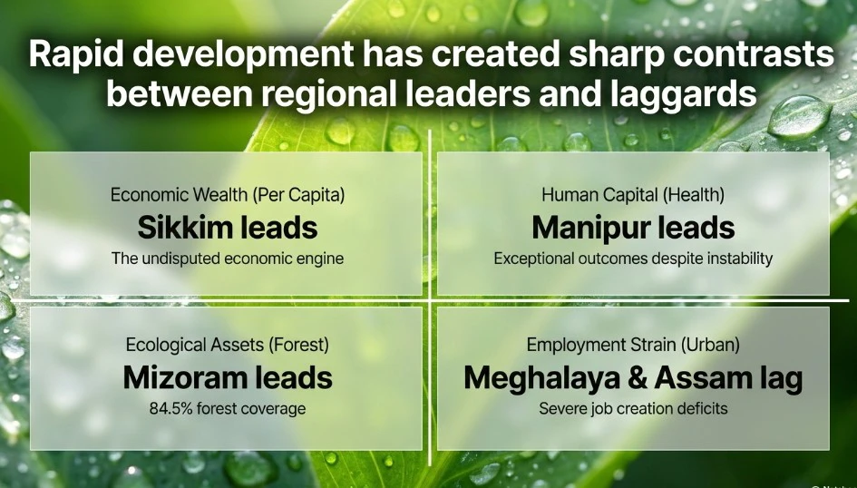 Sikkim Leads NE in Income, Manipur Tops Health