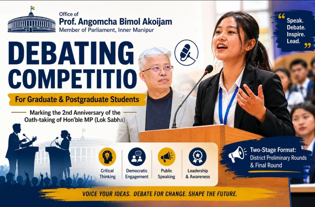 MP Bimol Akoijam Announces Debating Competition