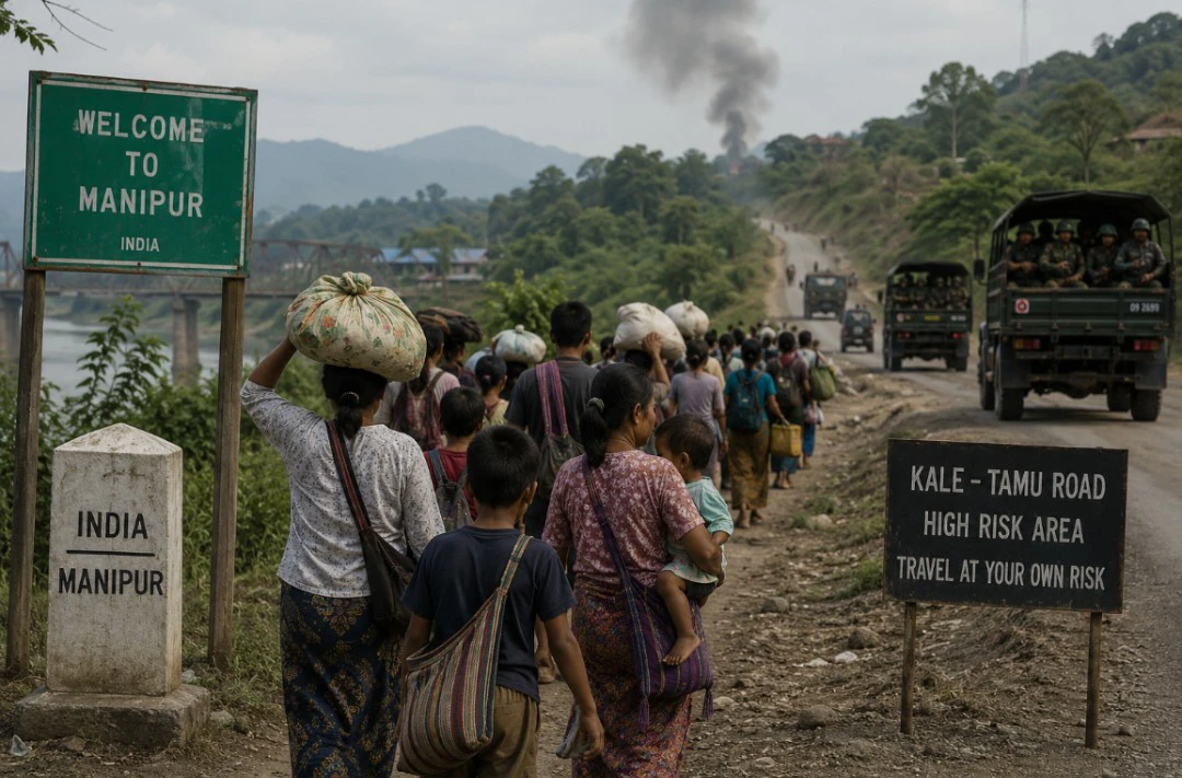 Thousands Flee Towards India