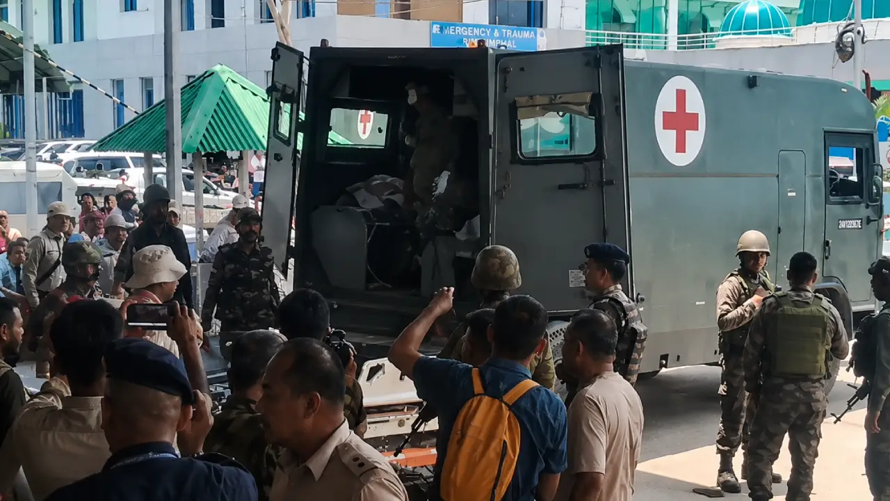 Injured persons brought to RIMS, Imphal