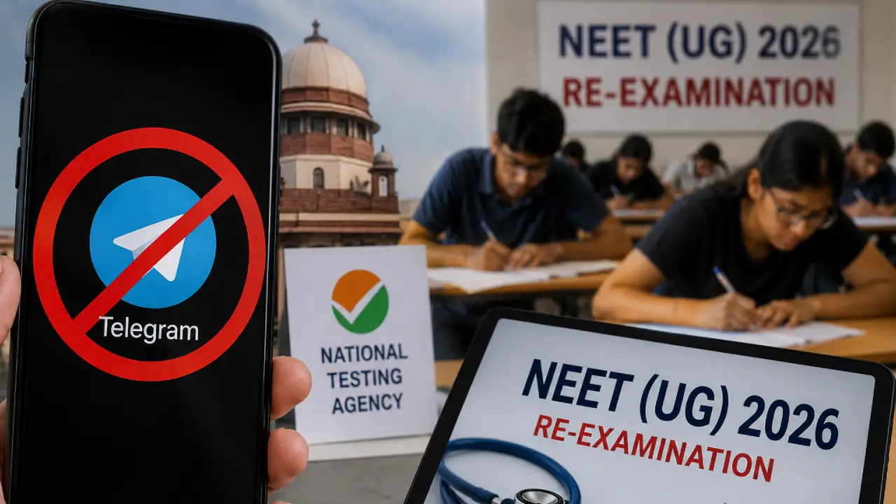 NEET Re-Test Telegram Ban
