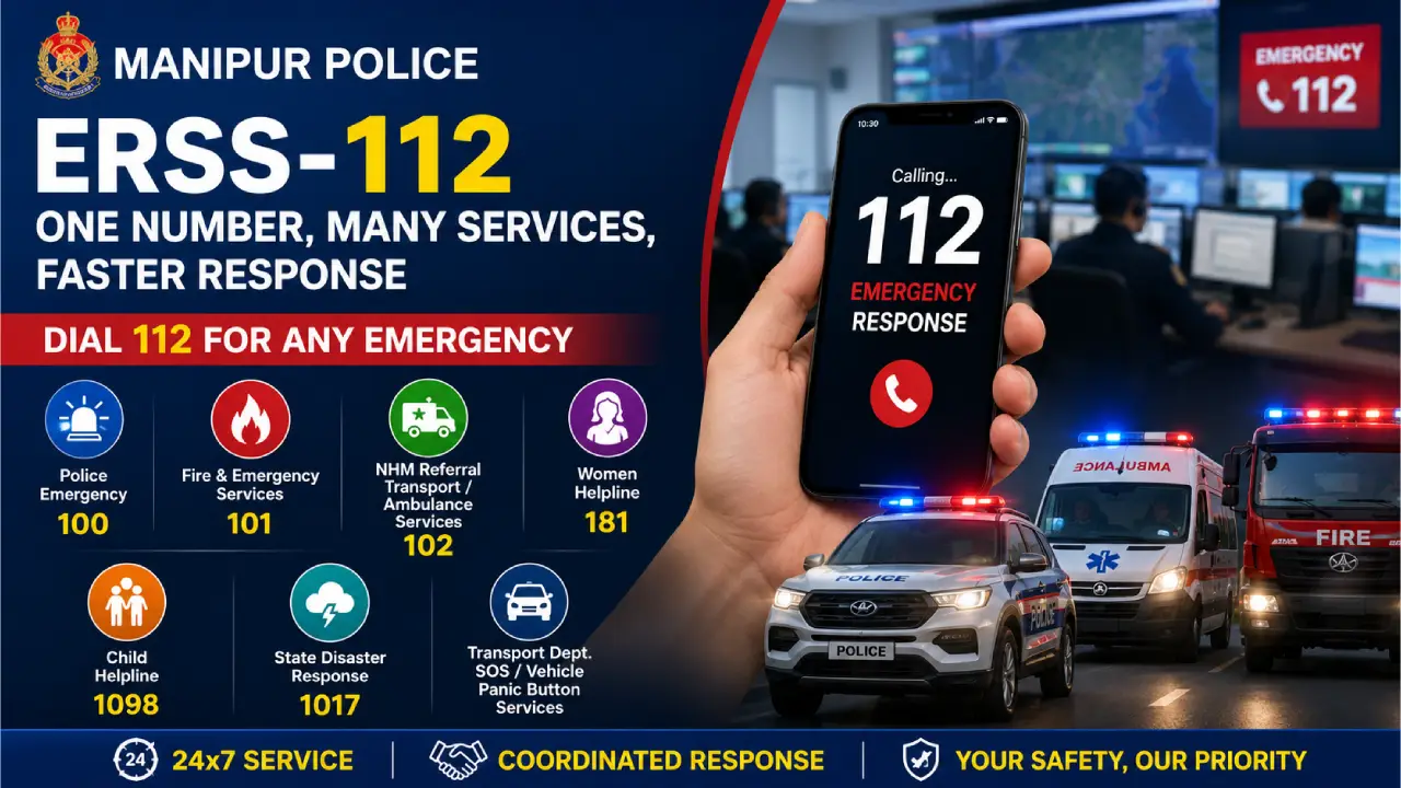 Manipur Police Urges Public to Use ERSS-112