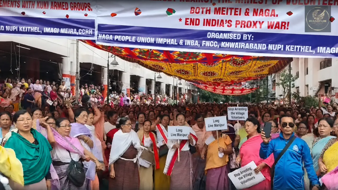 Naga, Meetei CSOs Hold Joint Protest