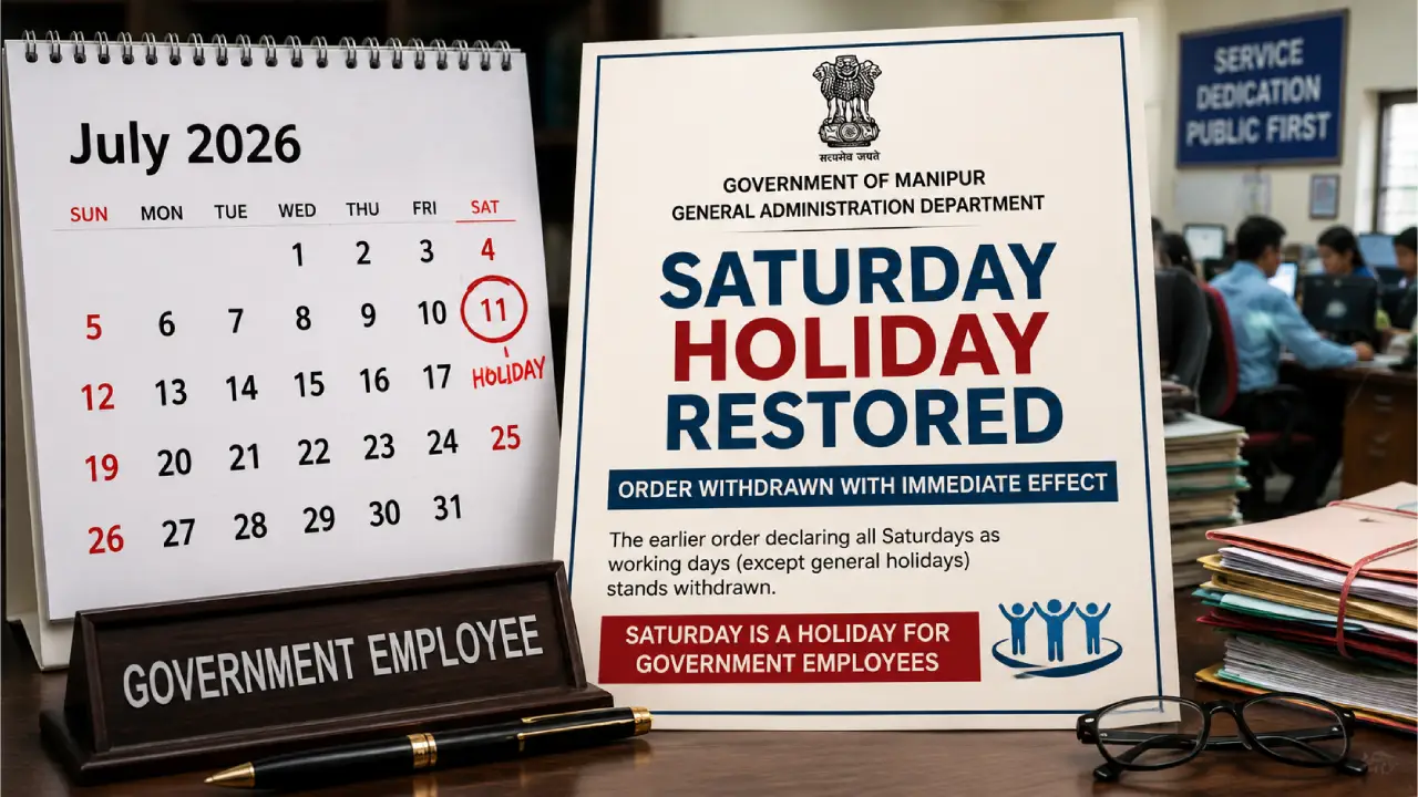 Manipur Restores Saturday Holiday 