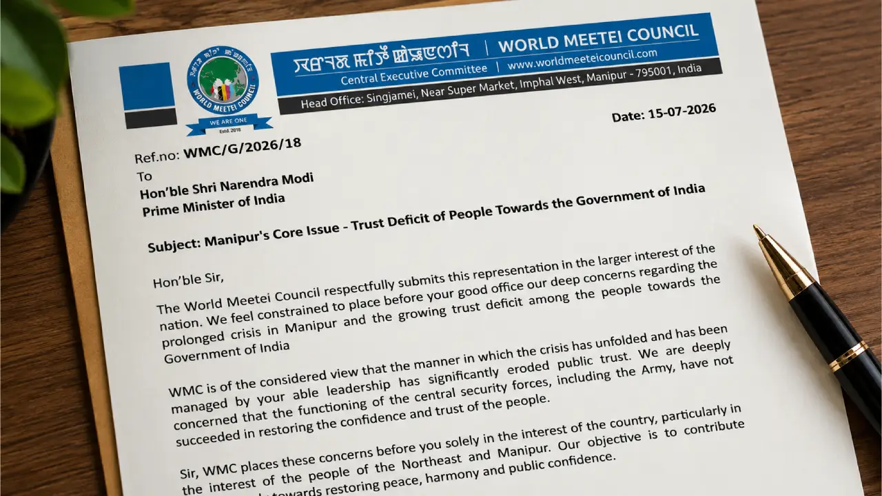 World Meetei Council Writes to PM Modi