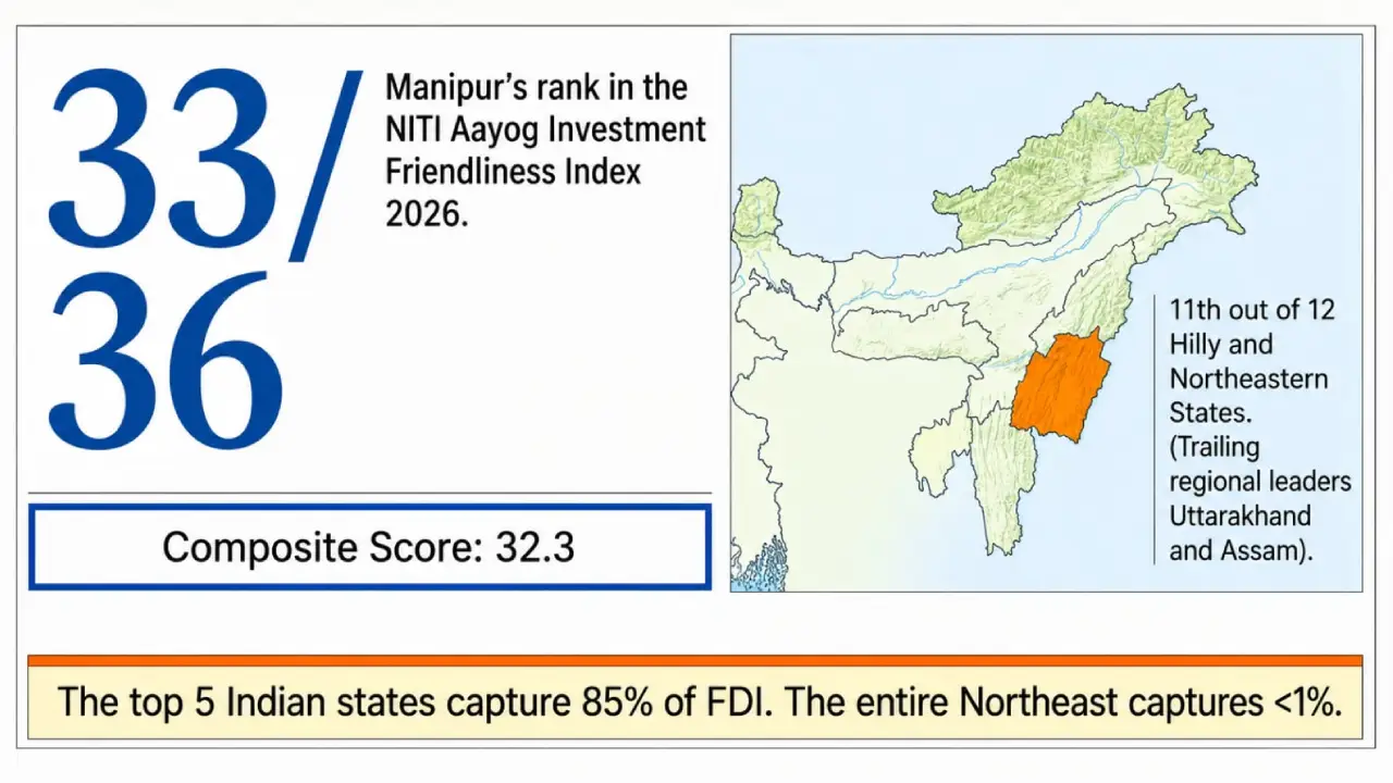 Manipur Near Bottom in NITI Aayog Investment Index