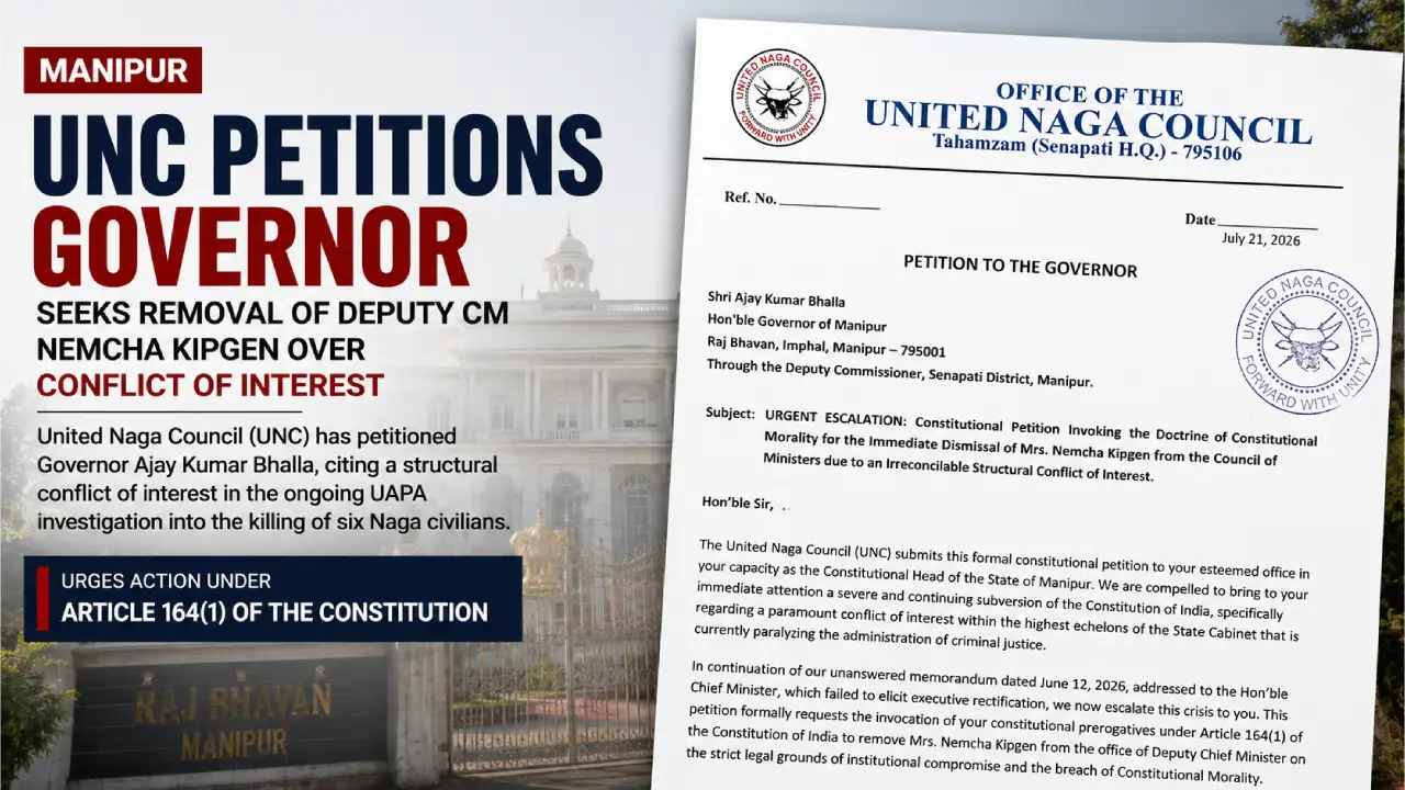 UNC Petitions Governor for Removal of Dy CM