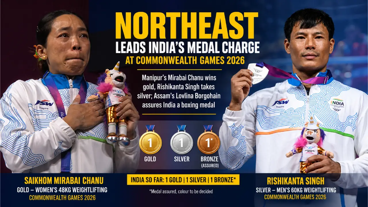 Mirabai Wins gold, Rishikanta wins Silver