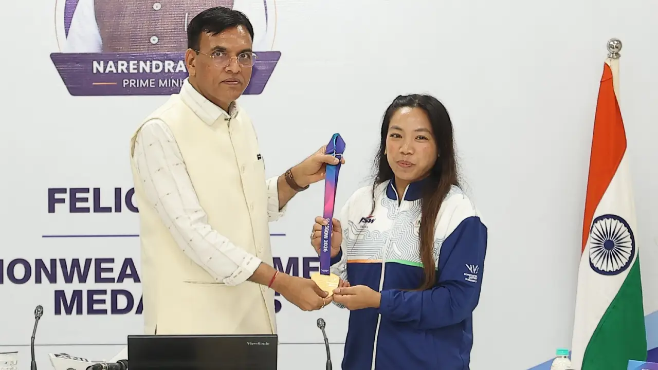 CWG 2026 Weightlifting Medallists Felicitated