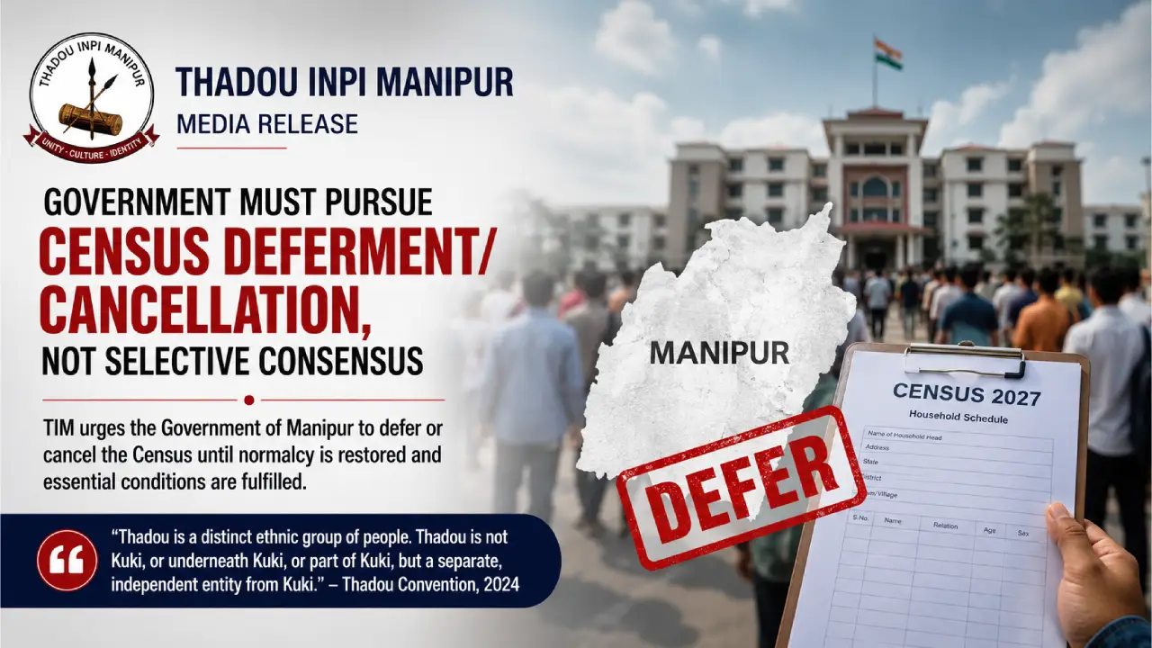 Thadou Inpi Manipur Seeks Census Deferment